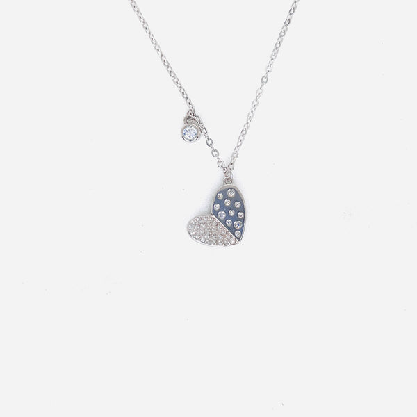 Silver HeartGlow Charm Chain Pendant