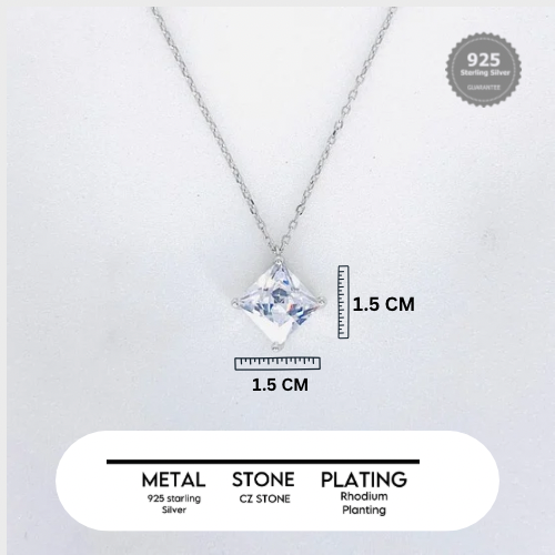 Silver SquareLuxe Chain Pendant
