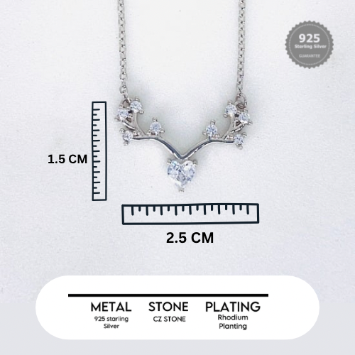Silver ForestCrown Chain Pendant
