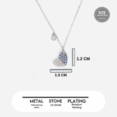 Silver HeartGlow Charm Chain Pendant