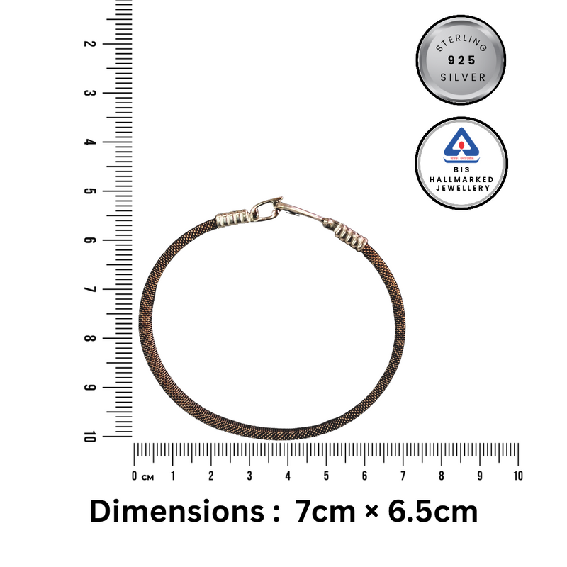 Brown Mesh Cord Statement Bracelet