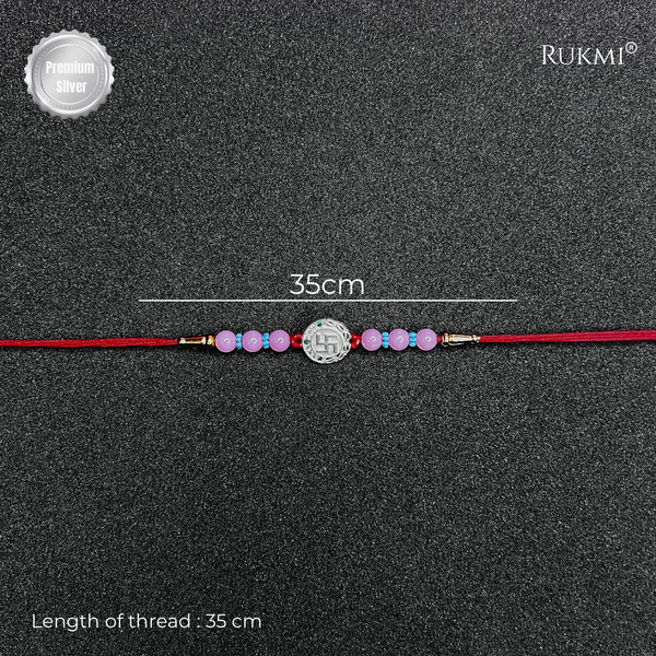 Swastik Premium Silver Rakhi