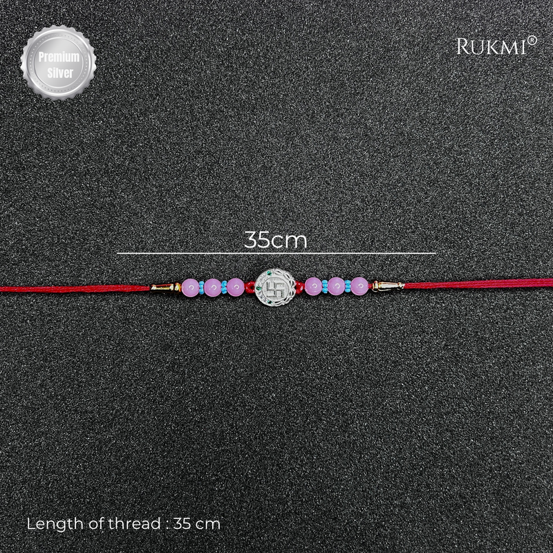 Swastik Premium Silver Rakhi