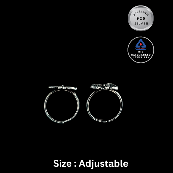 92.5 Sterling Silver Enchanted Butterfly Toe Rings (Pair)