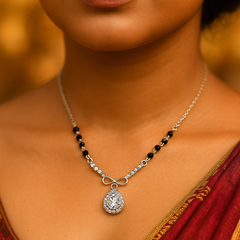 Silver Infinity &  Solitaire Mangalsutra