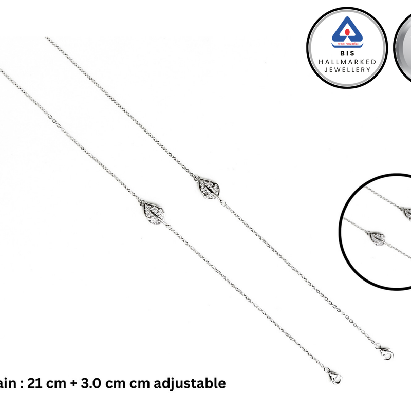 Sterling Silver Leafloom Anklet