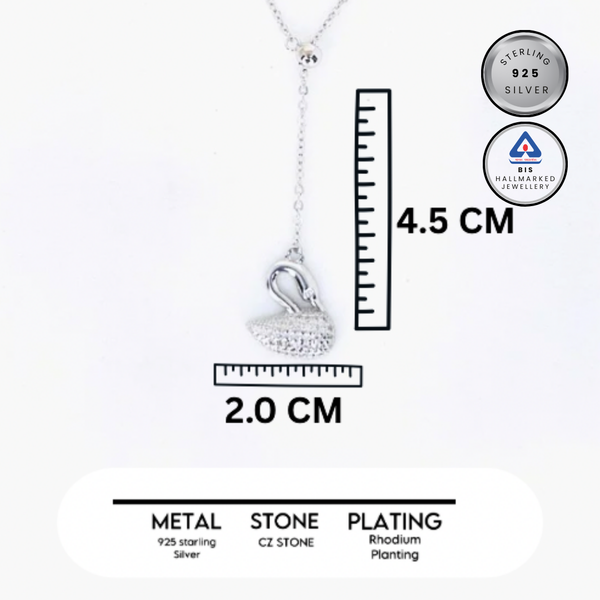 Silver Shiny duck Chain Pendant