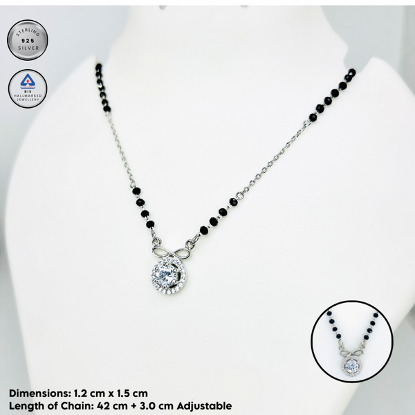Silver Infinity &  Solitaire Mangalsutra