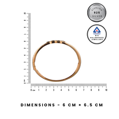 92.5 Sterling Silver Rose Gold Narrow 