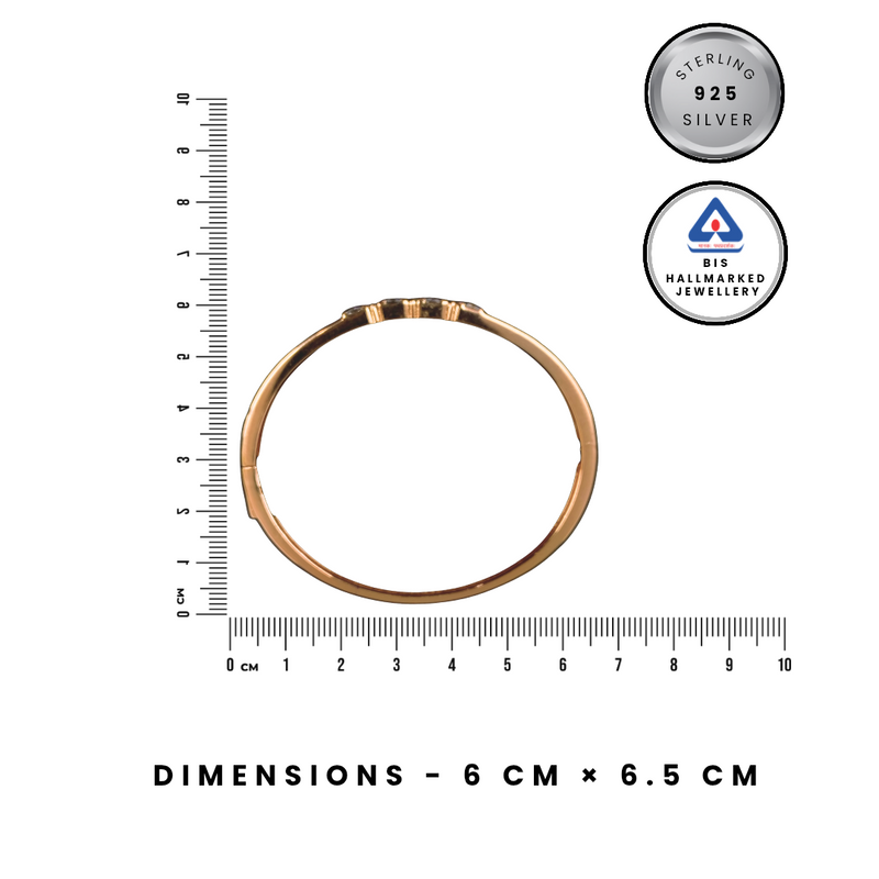 92.5 Sterling Silver Rose Gold Narrow 