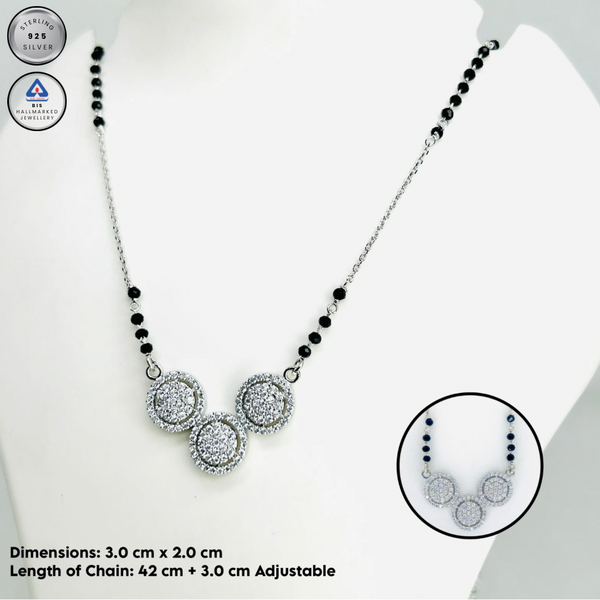 Silver Halo Trinity Mangalsutra