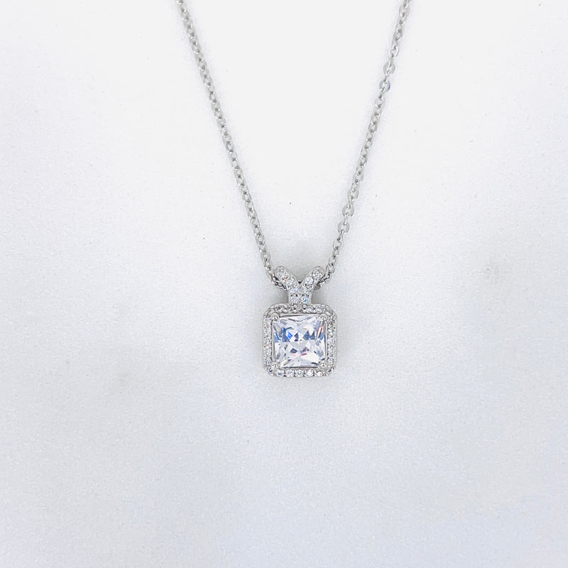 Silver Pandora Square Chain Pendant