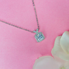 Silver Pandora Square Chain Pendant