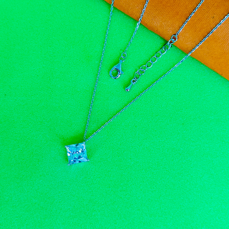 Silver SquareLuxe Chain Pendant