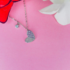 Silver HeartGlow Charm Chain Pendant