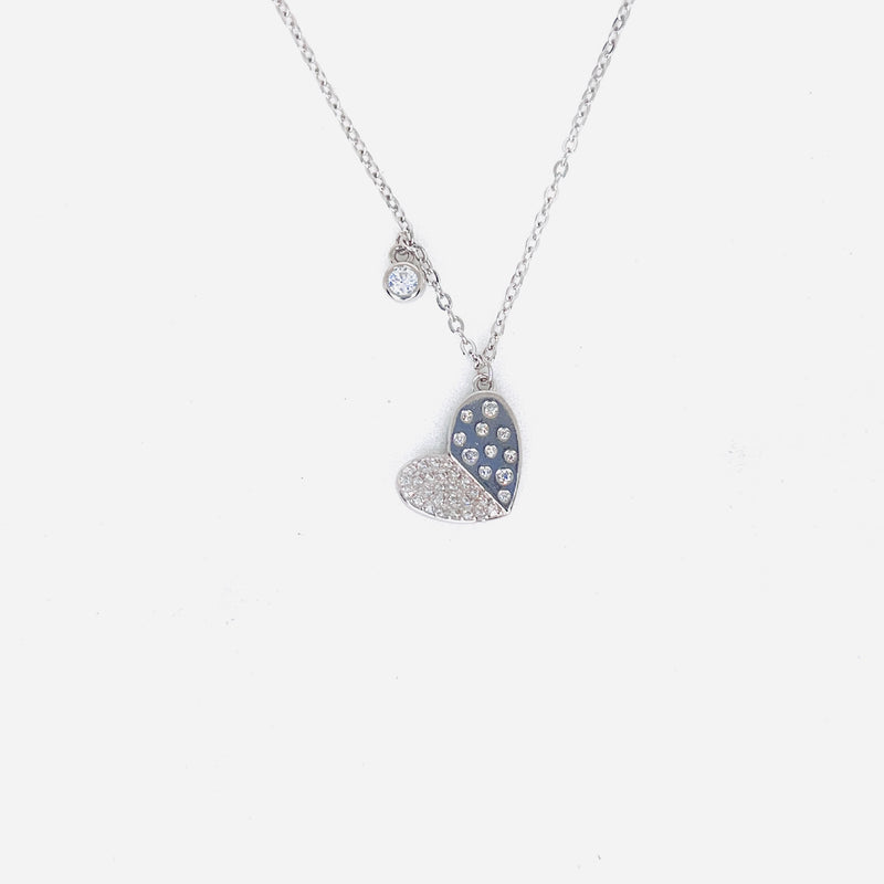 Silver HeartGlow Charm Chain Pendant