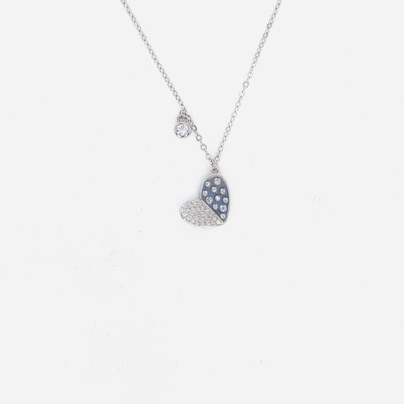 Silver HeartGlow Charm Chain Pendant