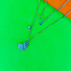 Silver HeartGlow Charm Chain Pendant