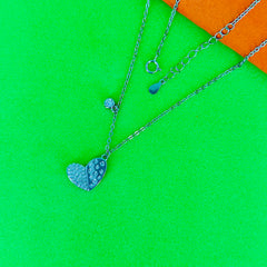 Silver HeartGlow Charm Chain Pendant