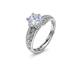 Sterling Silver designer Solitaire Ring