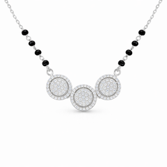 Silver Halo Trinity Mangalsutra