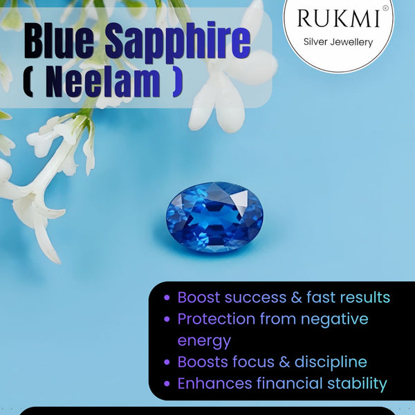 Natural Blue Sapphire (Neelam) Cushion-Cut Loose Gemstone