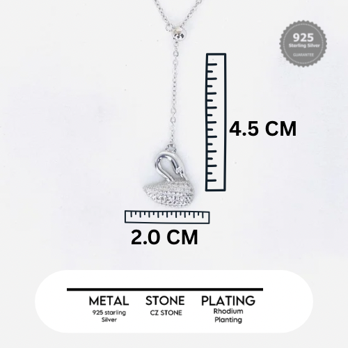 Silver Shiny duck Chain Pendant