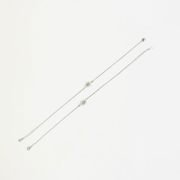 Sterling Silver LeafAura Anklet