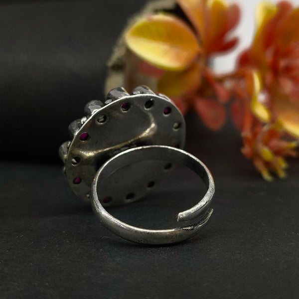 92.5 Sterling Silver Queen Victoria Coin Statement Ring