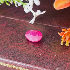 Natural Pink Ruby Oval-Cut Loose Gemstone