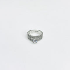 Sterling silver Statement Solitaire Ring