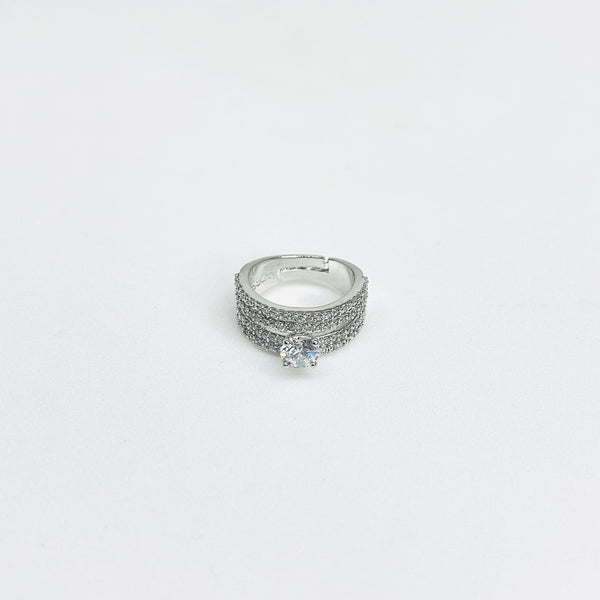 Sterling silver Statement Solitaire Ring