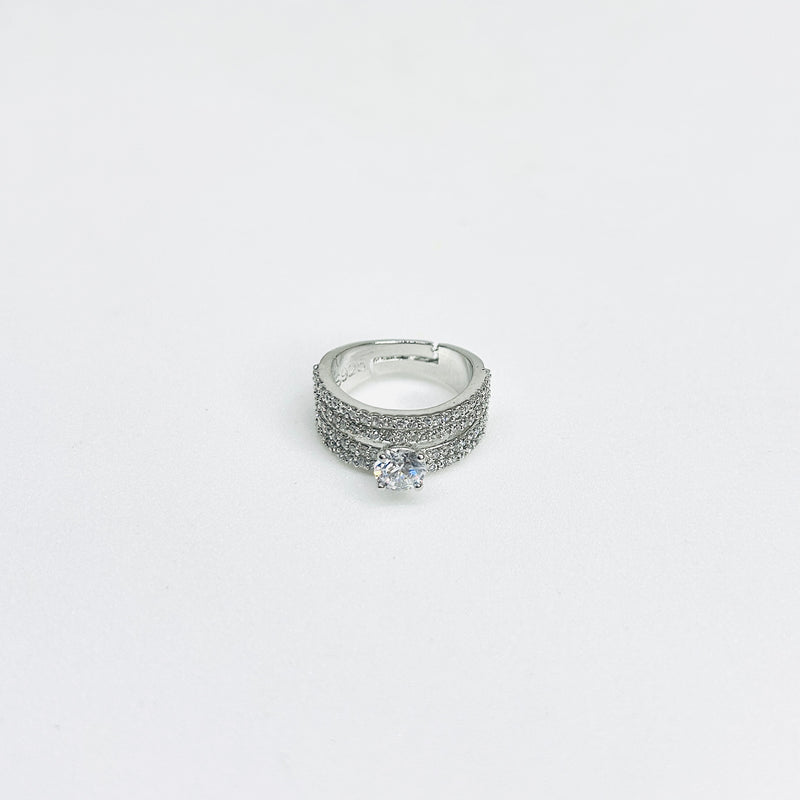 Sterling silver Statement Solitaire Ring