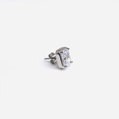 Silver Halo Square Chain Pendant