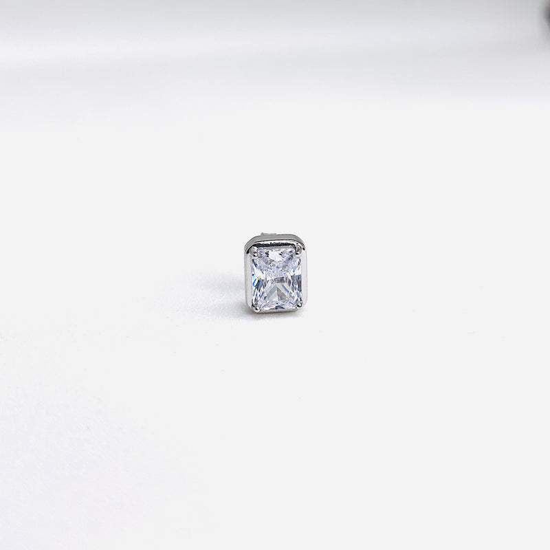 Silver Halo Square Chain Pendant