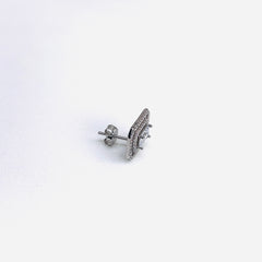 Silver CZ Stone With Center Solitaire Top