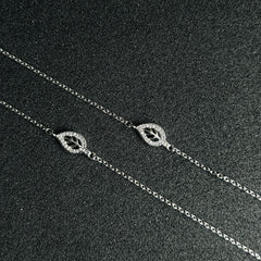 Sterling Silver LeafAura Anklet