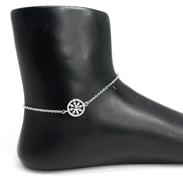 Sterling Silver elegent wheel Anklet
