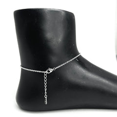 Sterling Silver Delicate Leaf Anklet
