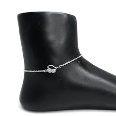 Sterling Silver Delicate Leaf Anklet