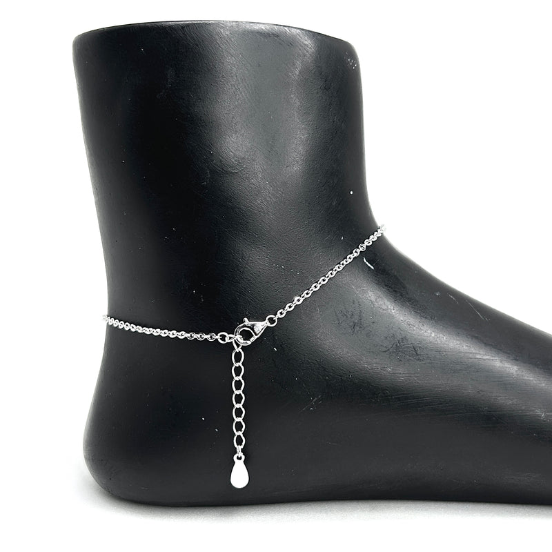 Sterling Silver radiant wheel Anklet