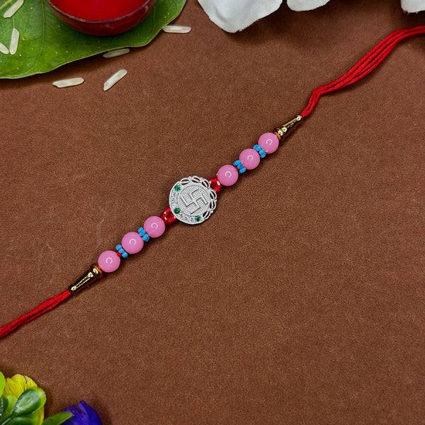 Swastik Premium Silver Rakhi