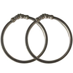 92.5 Sterling Silver Traditional Kada Bangle Set for Women