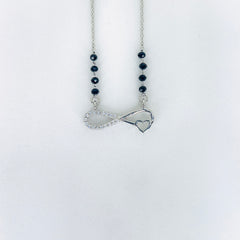 Silver Infinity and heart   Mangalsutra