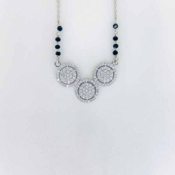 Silver Halo Trinity Mangalsutra