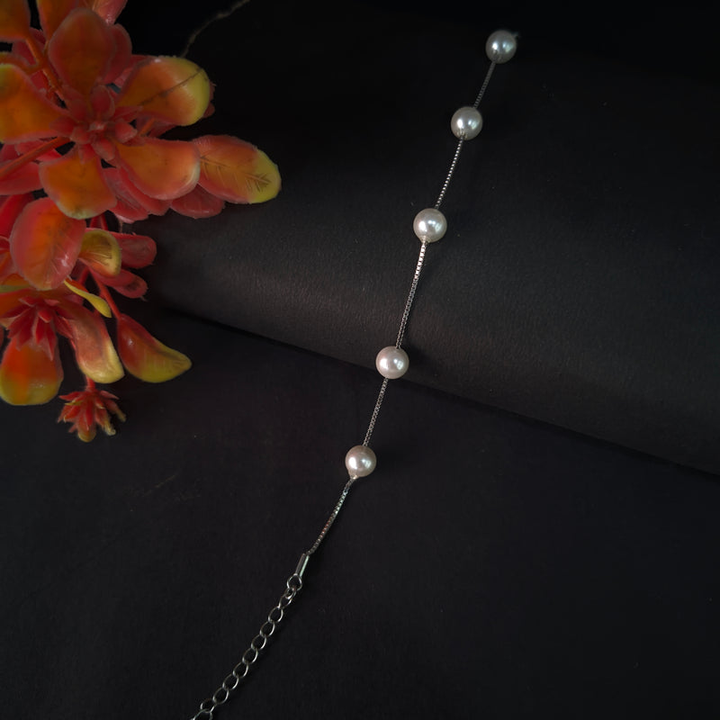 92.5 Silver Pearl Bracelet