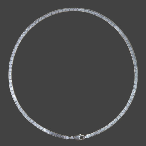 92.5 Silver Flat Herringbone Snake Chain