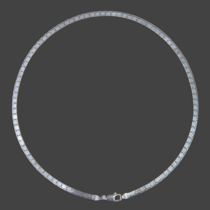 92.5 Silver Flat Herringbone Snake Chain