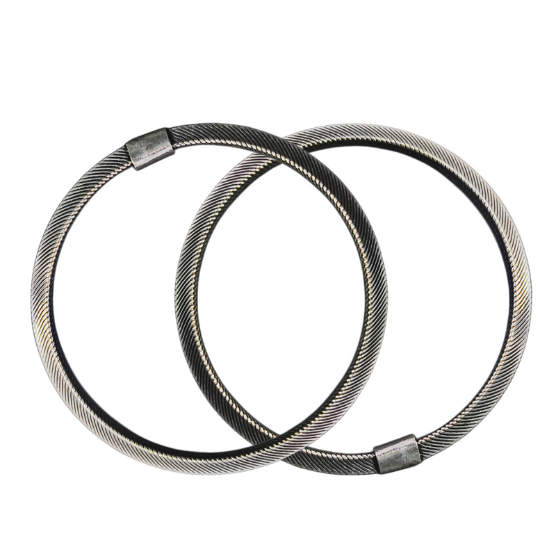92.5 Sterling Silver Couple Kada Bangle Set