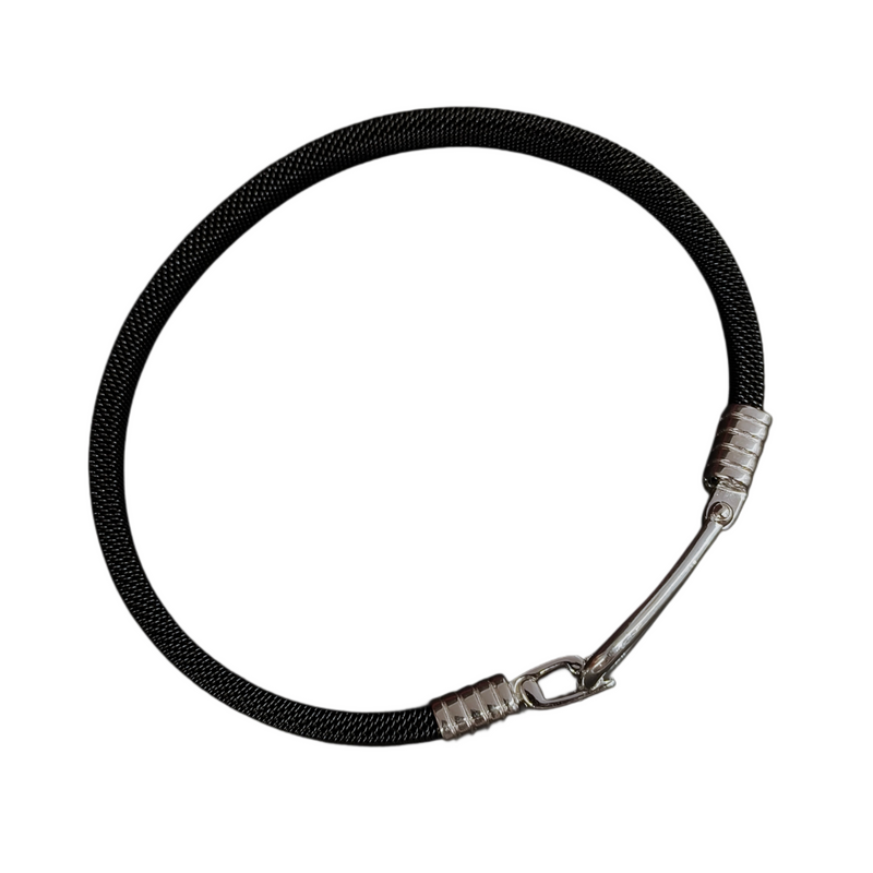 92.5 Sterling Silver Baguette Diamond Statement Bangle